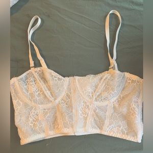 White lace corset top